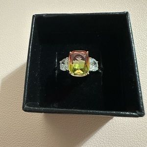 Bomb Party The Sterling Club Watermelon Tourmaline size 10 ring